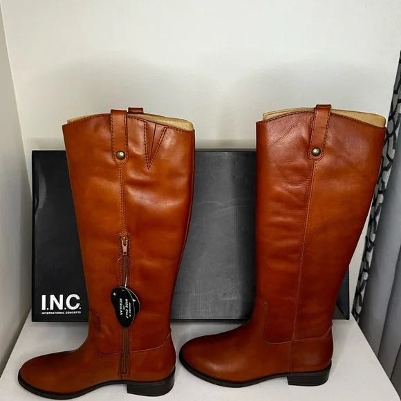 INC International Concepts Women's  Leather Boots - Picture 5 of 13